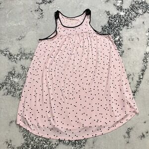 Kate Spade New York Pink Polka Dot Sleeveless Nightgown Sleep Dress Womens Sz S